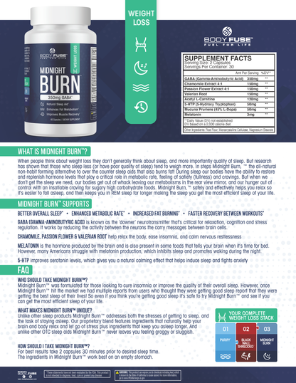 Midnight Burn | Overnight Weight Loss & Sleep Aid | 30 Servings