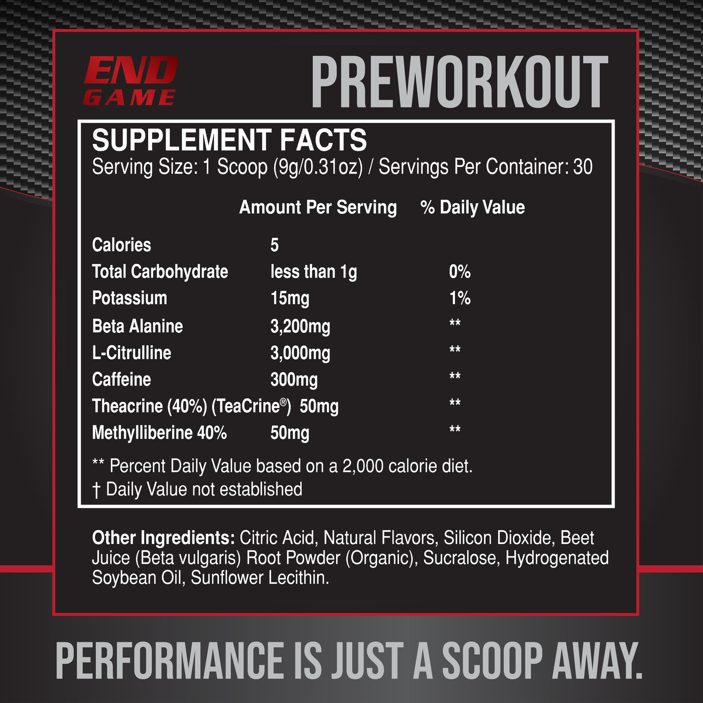 End Game Pre-Workout Powder | Increase Intensity & Focus | 30 Servings