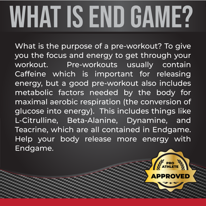 End Game Pre-Workout Powder | Increase Intensity & Focus | 30 Servings