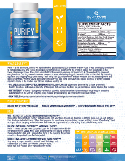 Purify | All Natural Internal Organ GI Detox | Travel Packs | 30 Servings